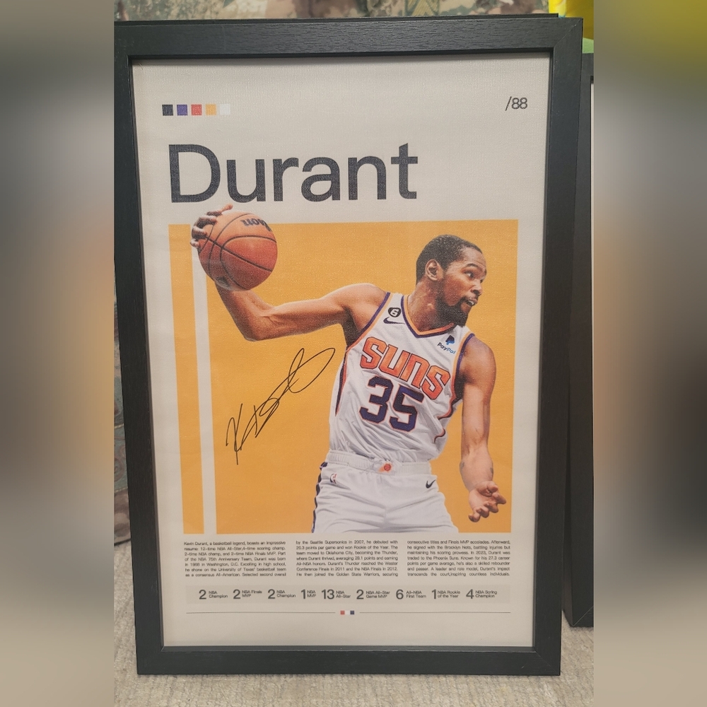 Kevin Durant Framed Canvas